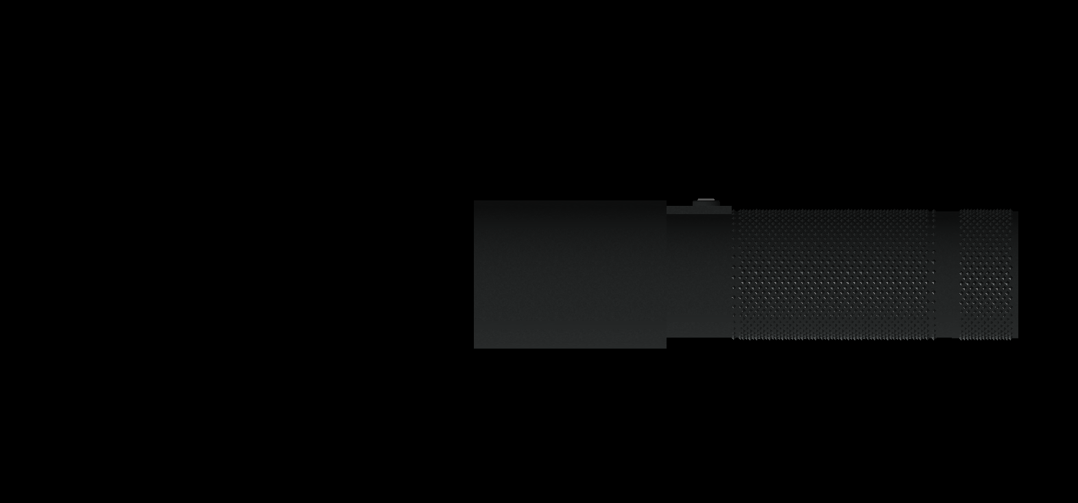 LASER flashlight, front view